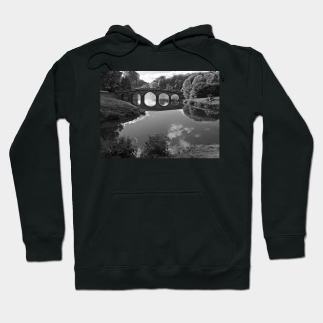 Stourhead B & W Hoodie by RedHillDigital